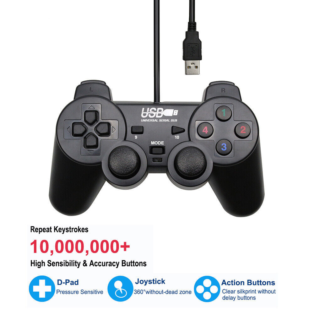 USB Wired Game Controller Gamepad Joystick Joypad For Laptop PC Computer Gaming